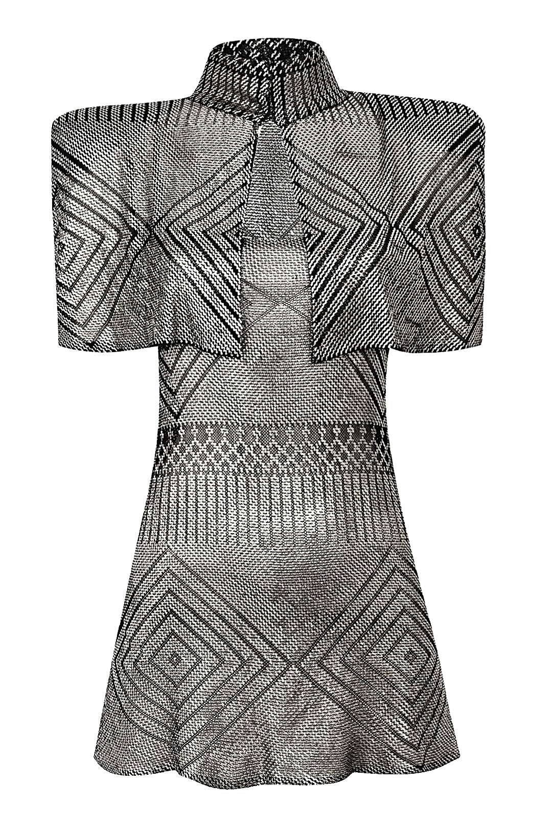 1920's Egyptian Black Geometric Cape - Image 11