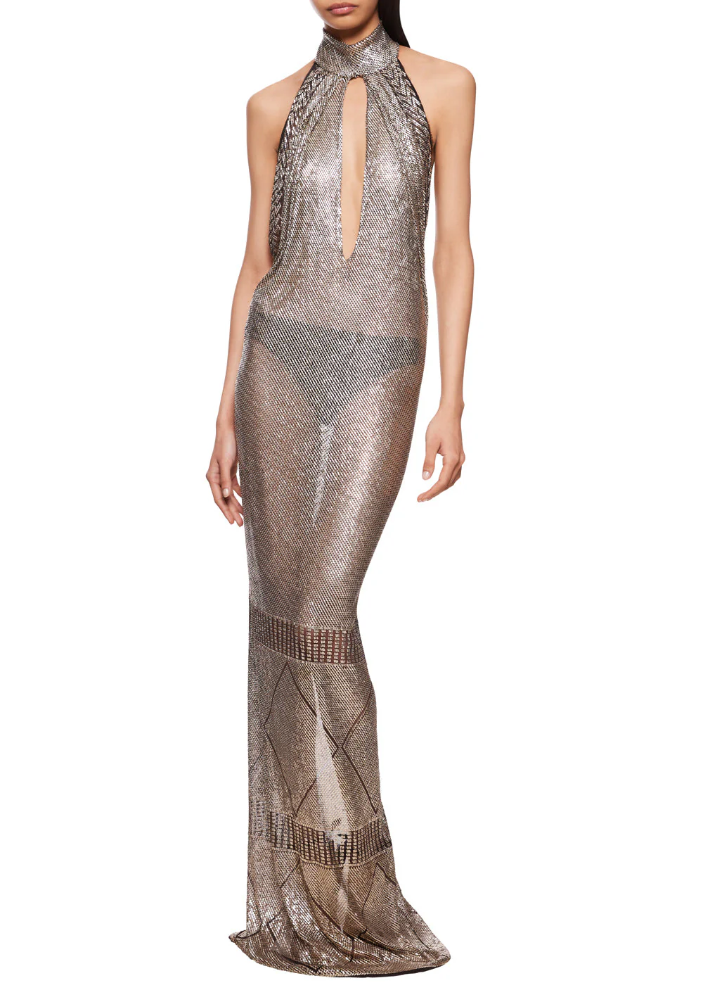 1920s Silver Egyptian Gown - Image 2