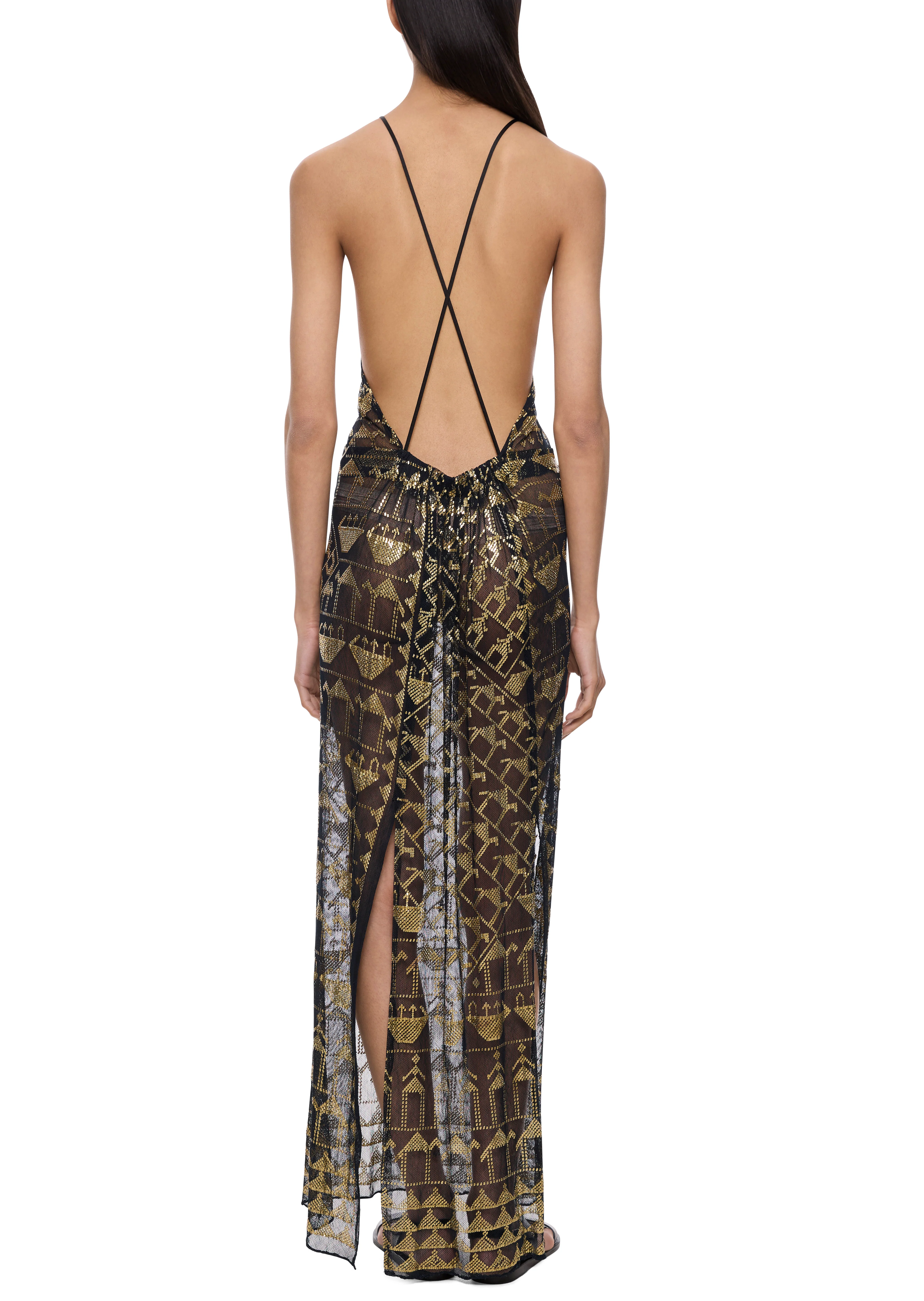 1920s Gold Egyptian Dress - Image 4