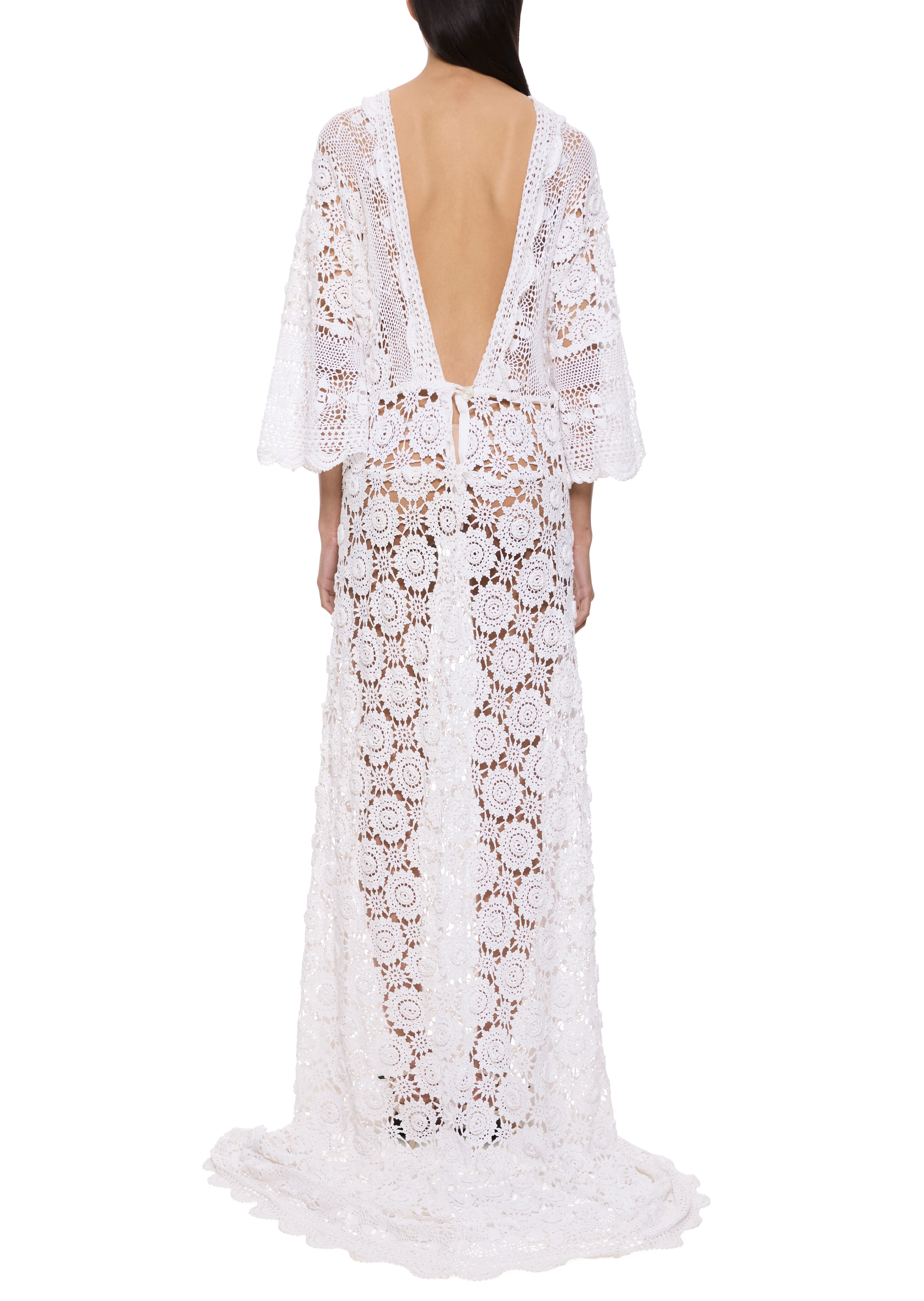 1920s Handmade Crochet Gown - Image 4