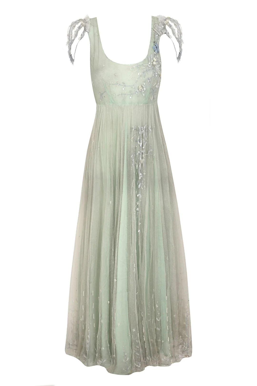1930s Baby Blue Chiffon Dress - Image 5