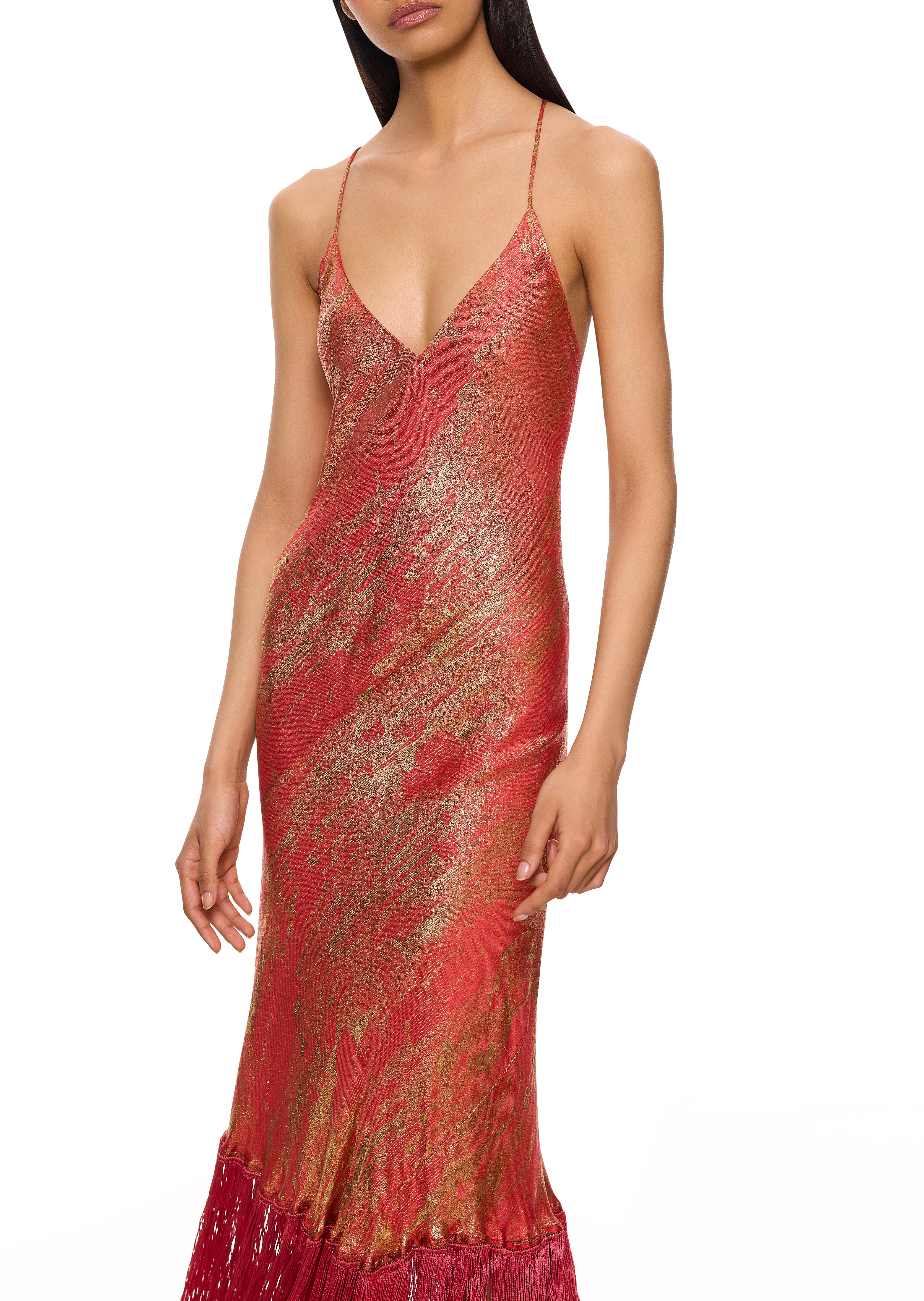 1930s Pink and Gold Lamé Gown - Image 2