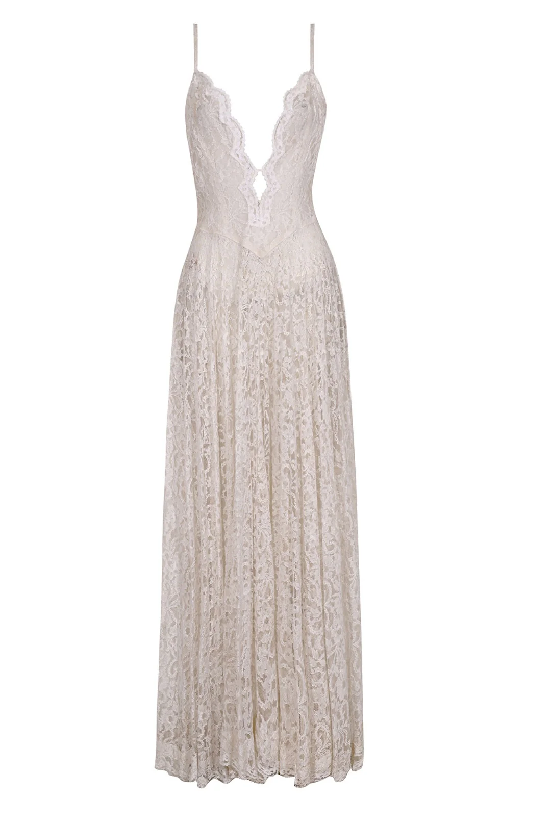1930s White Lace Strappy Dress - Image 2