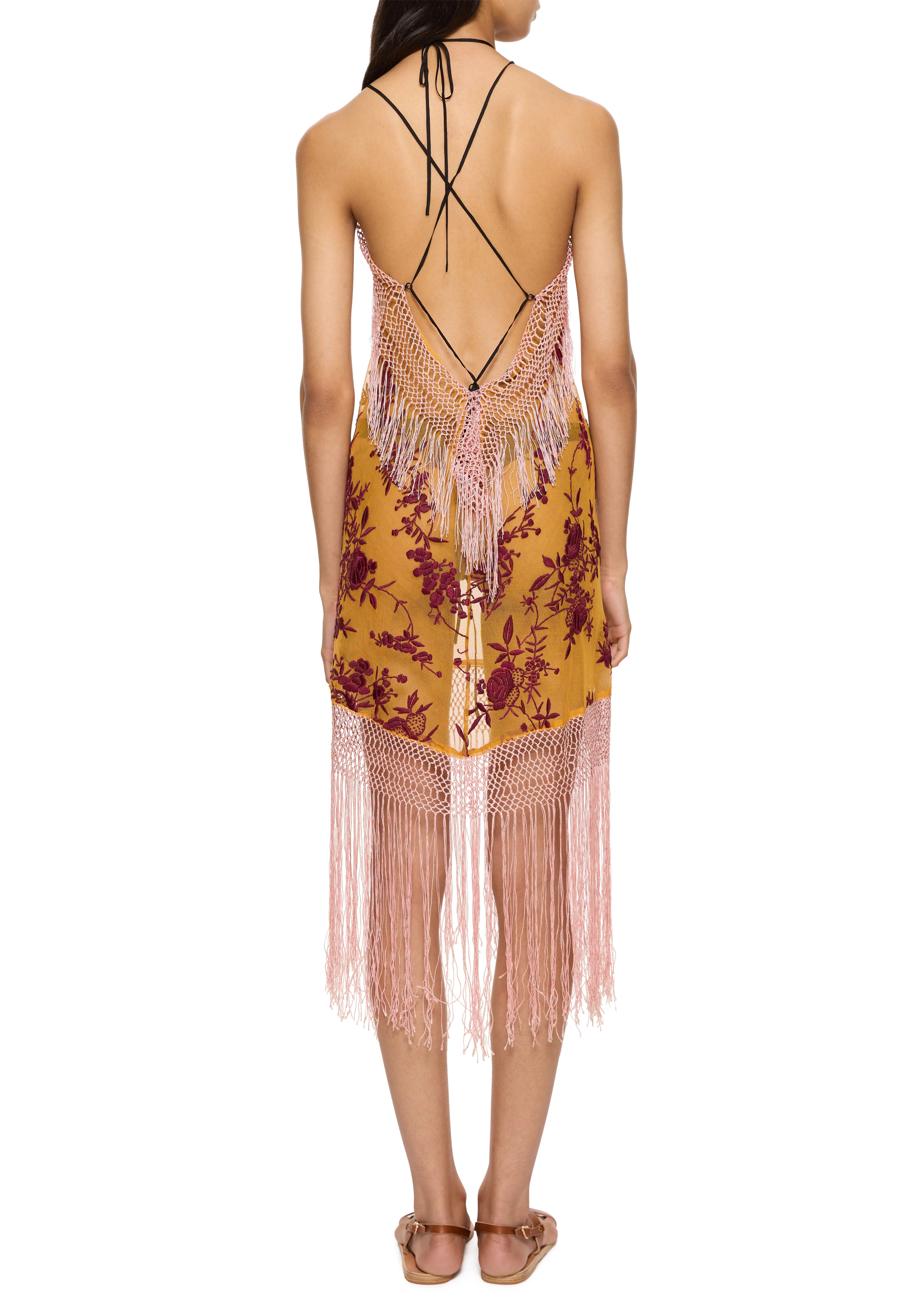 Celia Demi Couture Piano Shawl Halter Mini Dress - Image 4