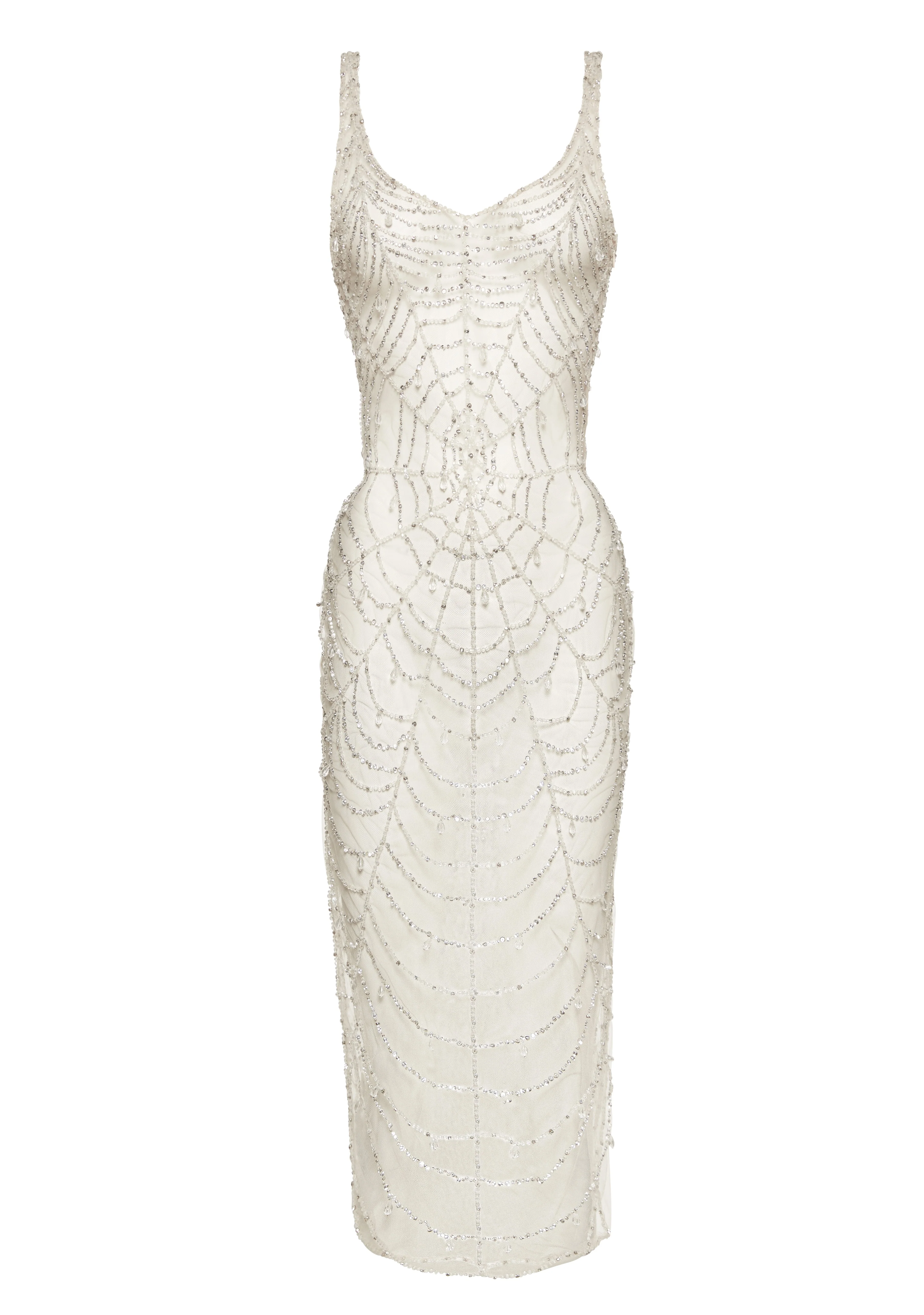 Cobweb Midi Dress - Pearl - Image 6