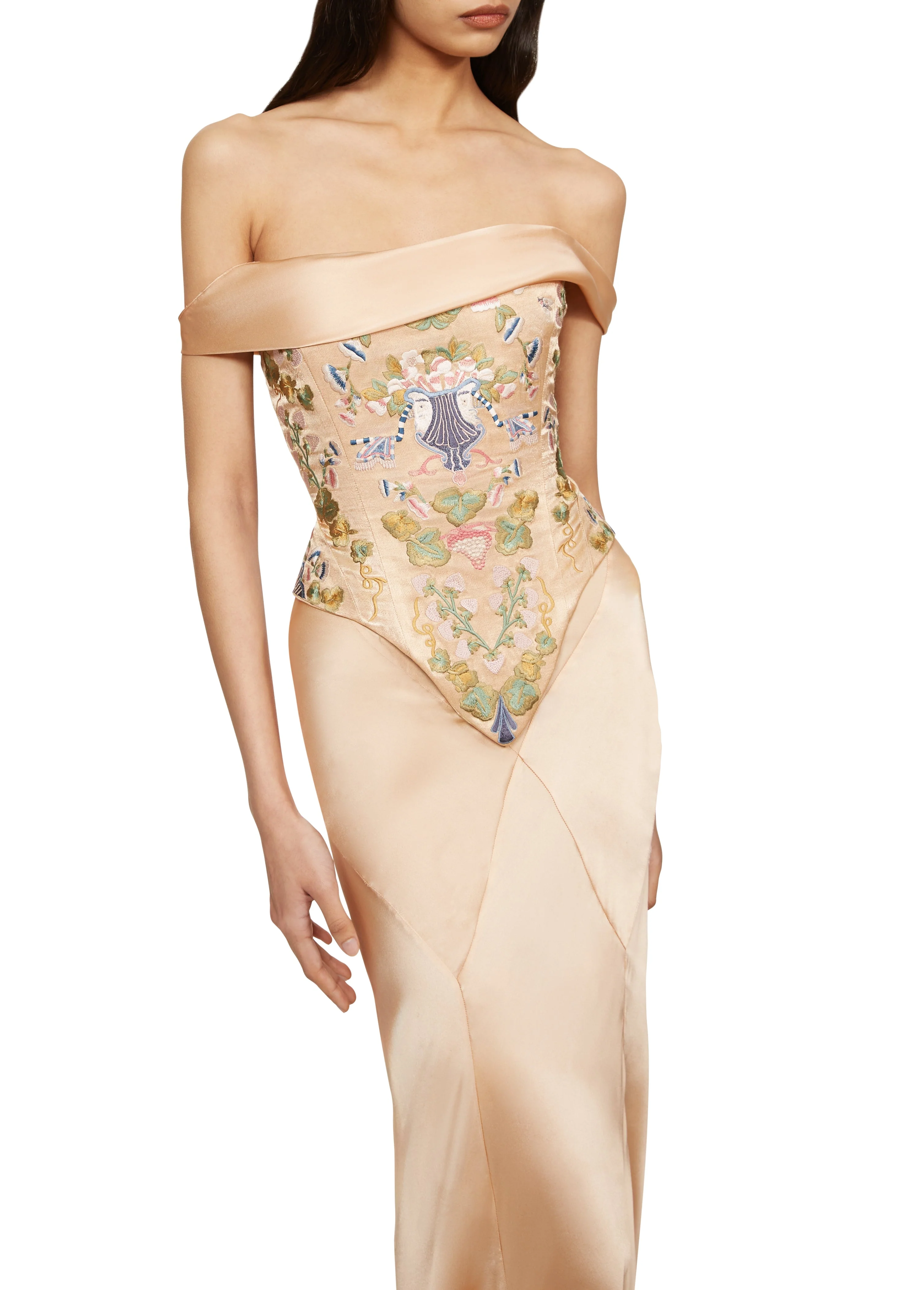 Florence Dress - Peach Silk - Image 6