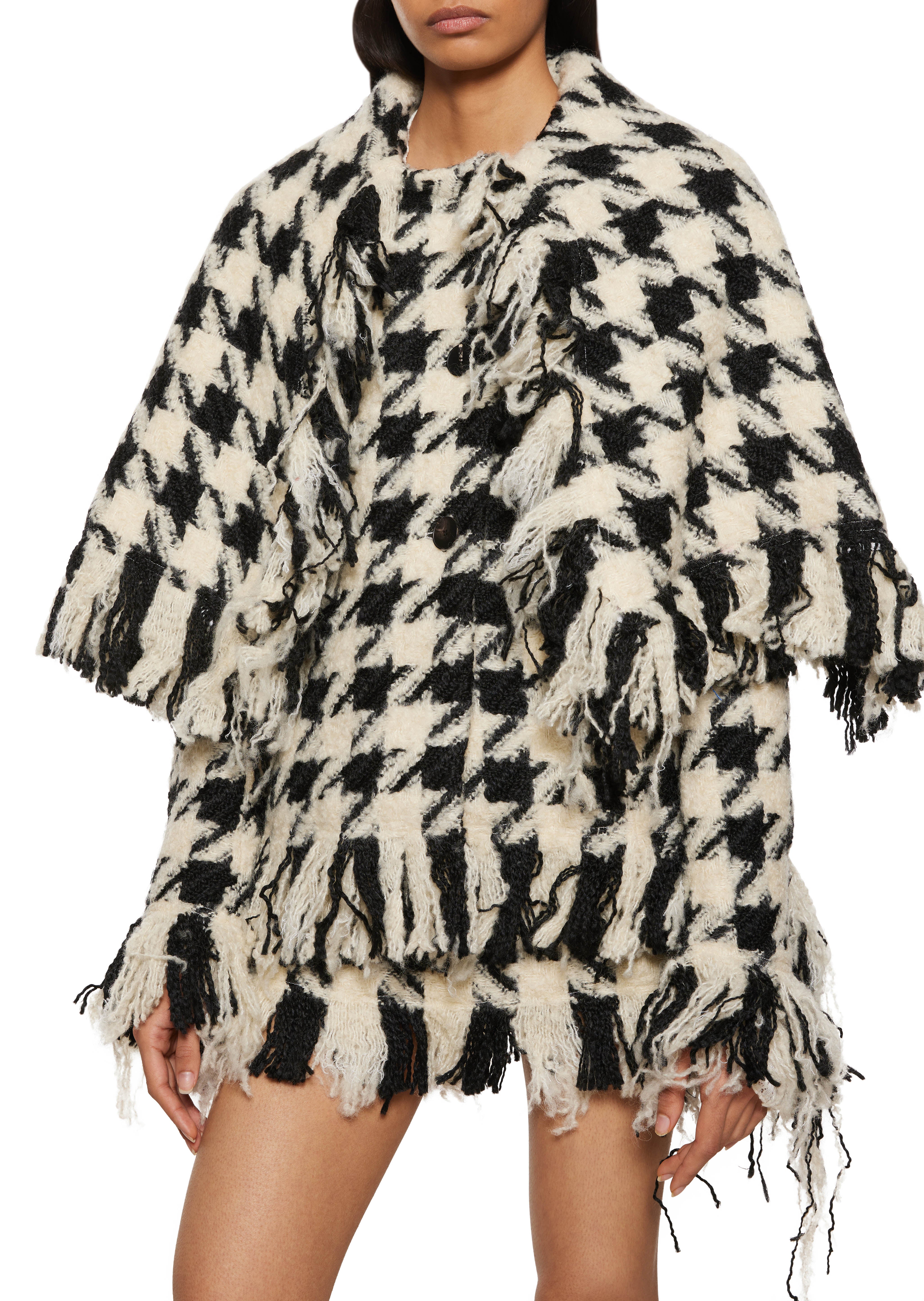 Houndstooth Cape Jacket - Image 2