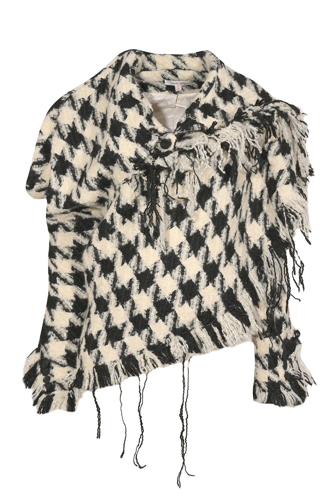 Houndstooth Knotted Jacket - Image 7