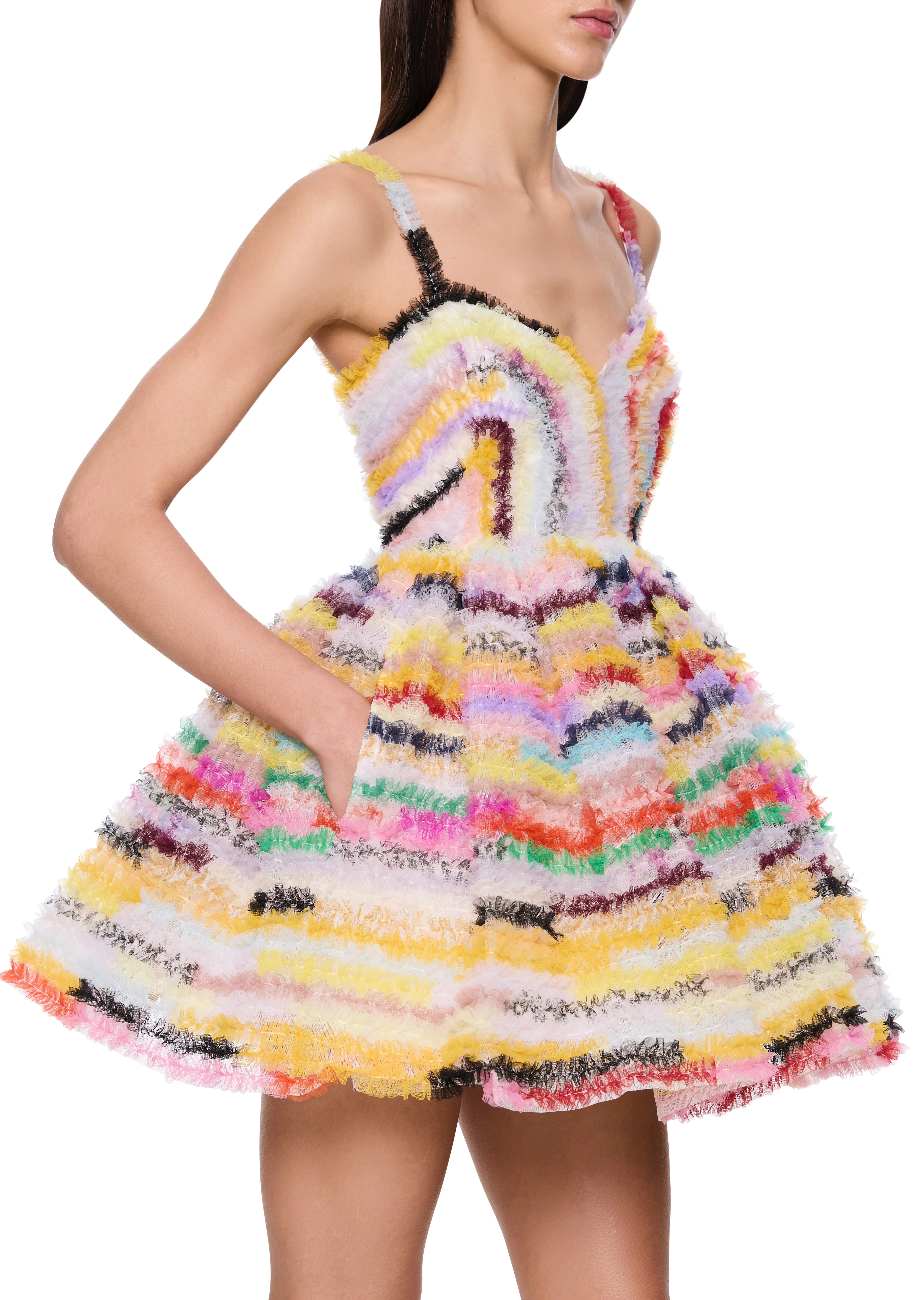 Micro Ruffle Party Dress - Image 3