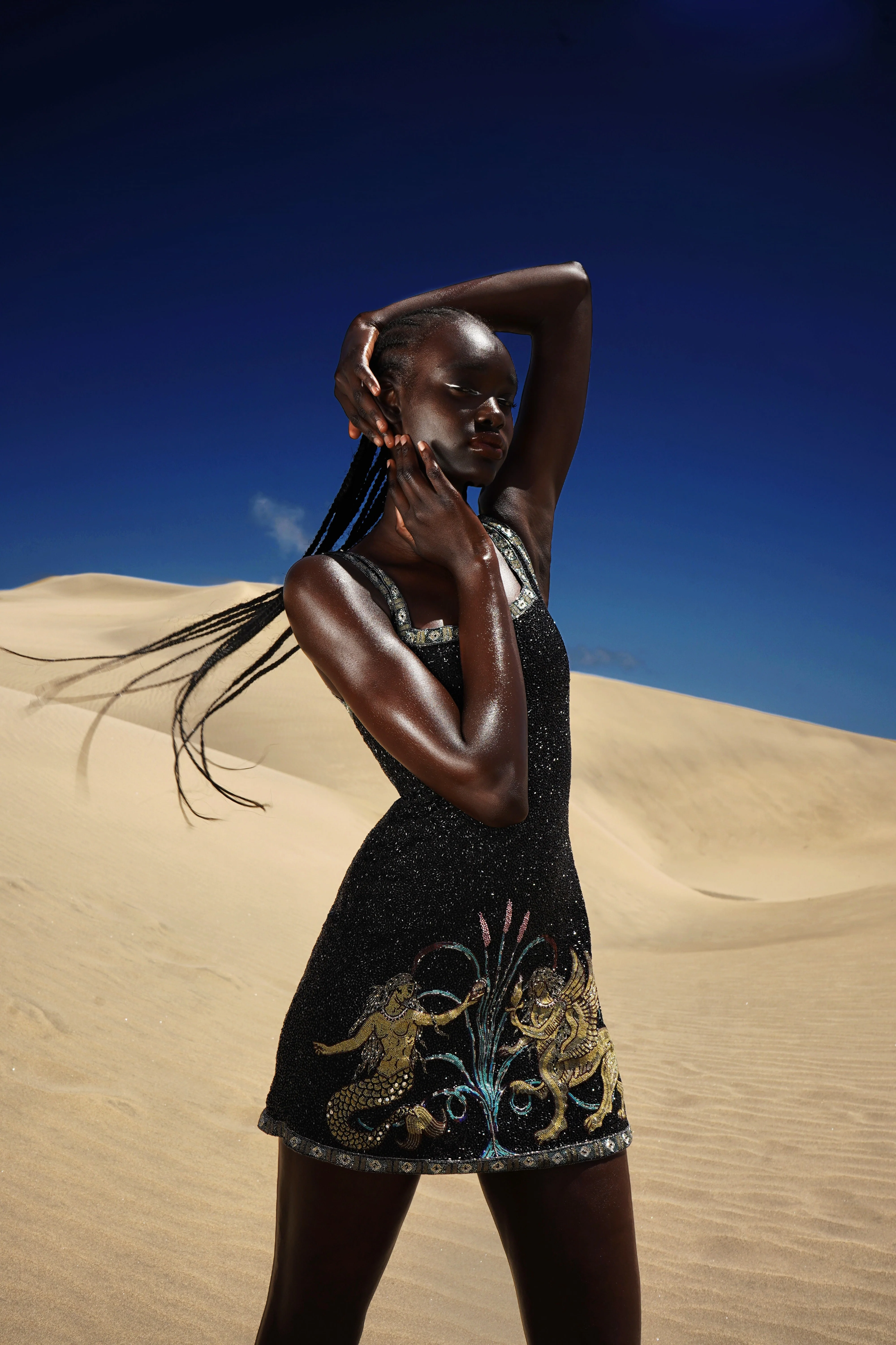 Poseidon Mini Dress - Onyx - Image 11