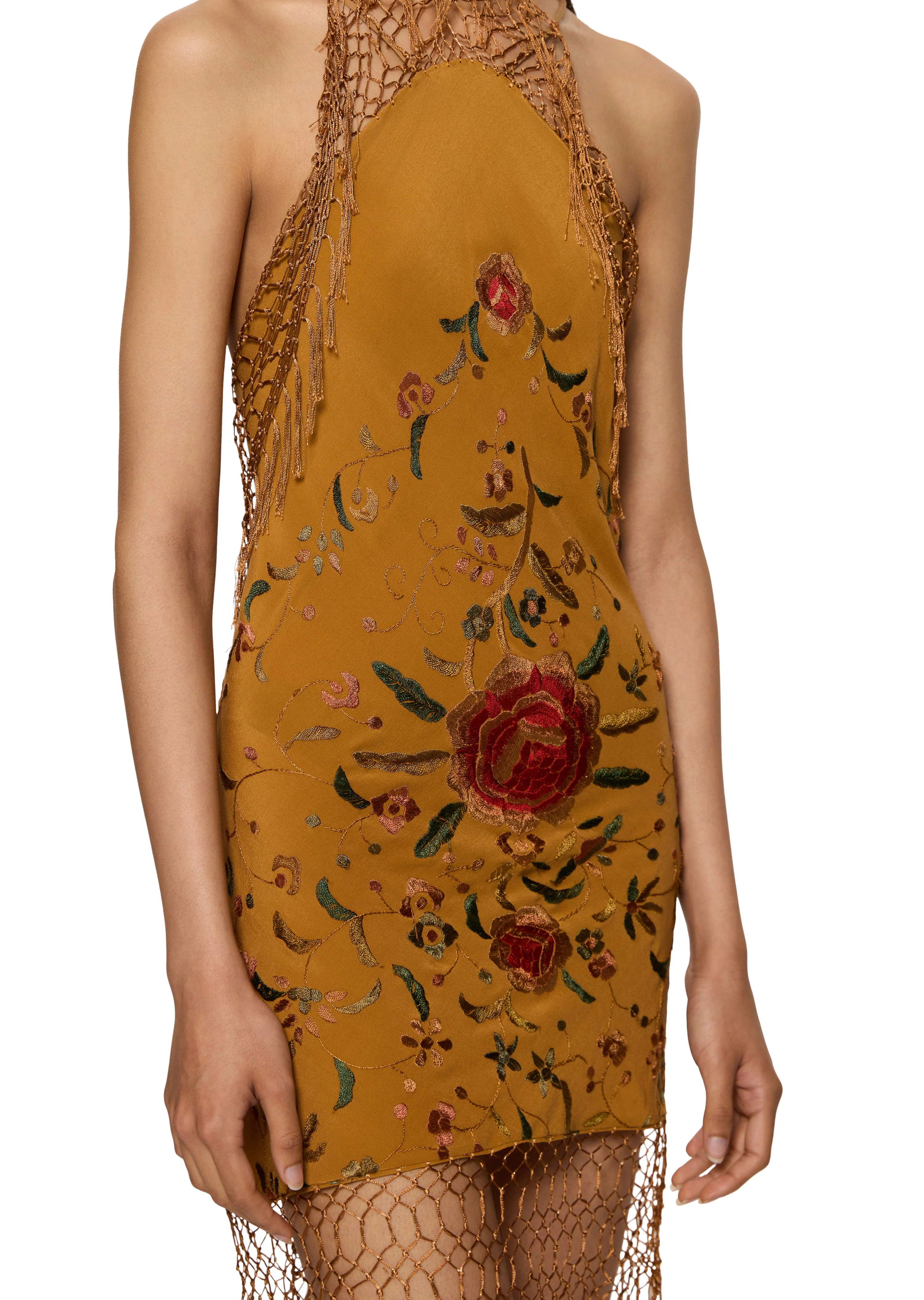 Primrose Demi Couture Piano Shawl Halter Mini Dress - Image 4