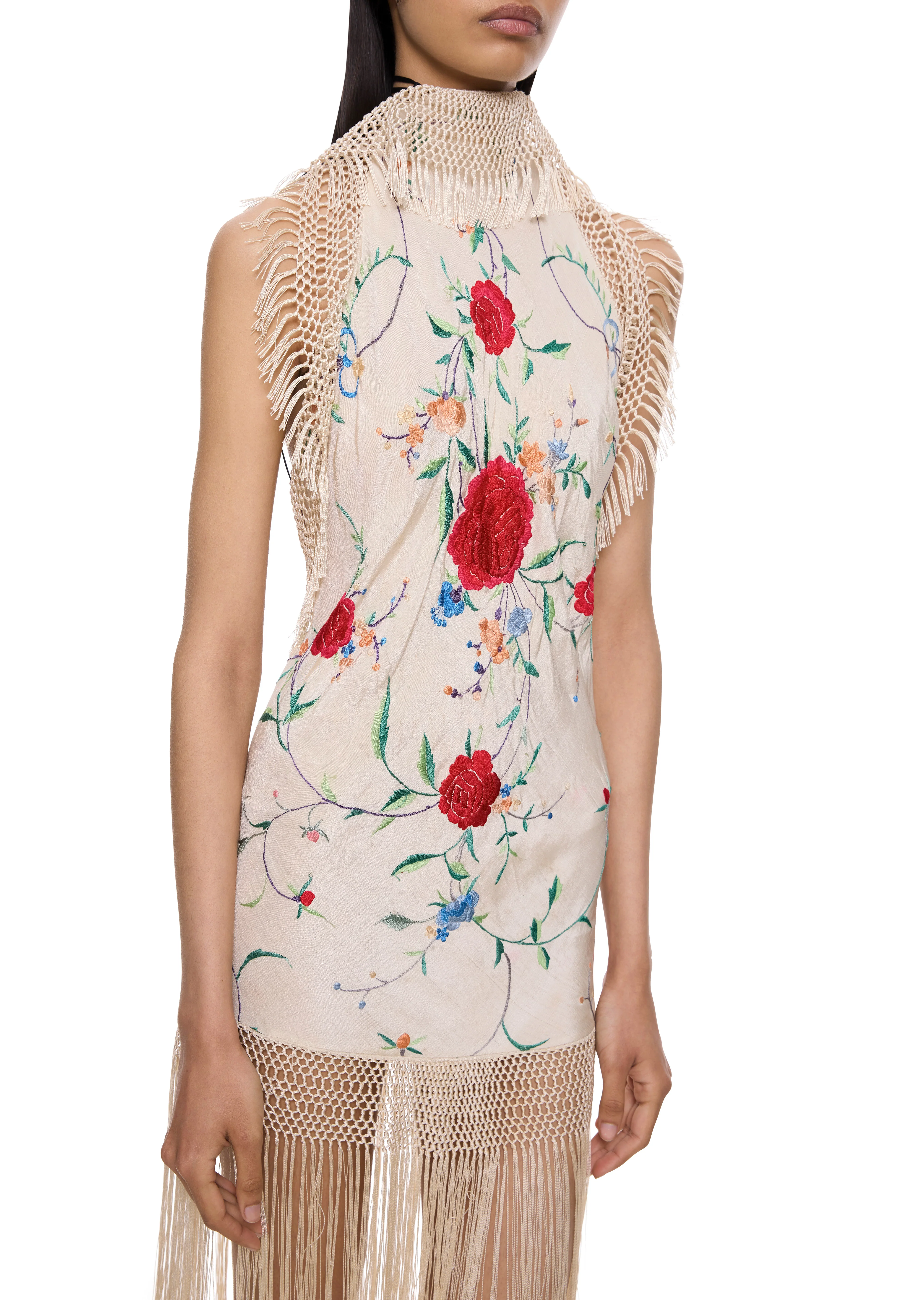 Rosalie Demi Couture Piano Shawl High Neck Mini Dress - Image 3