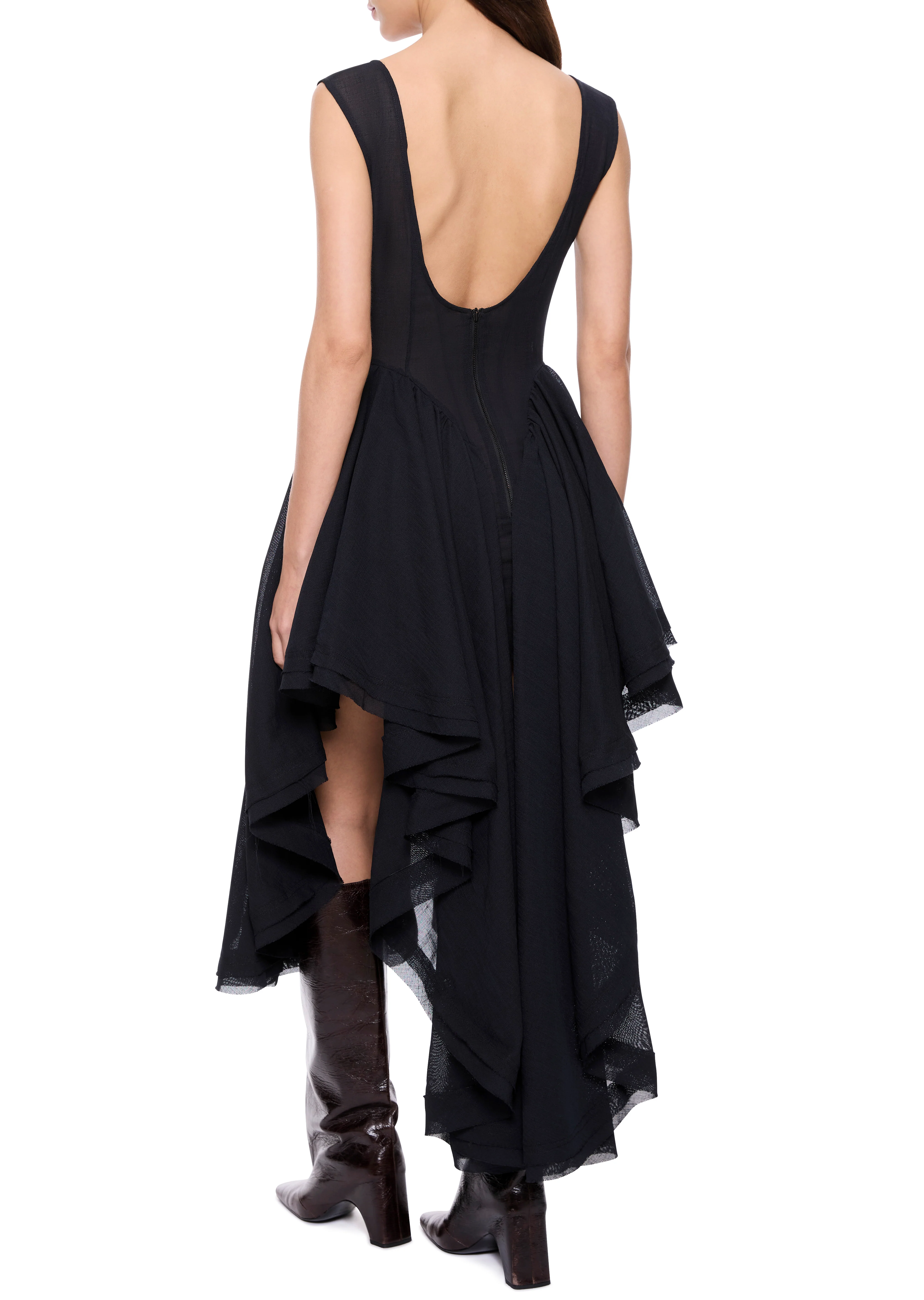 Ruffled Hem Cocktail Dress - Image 4