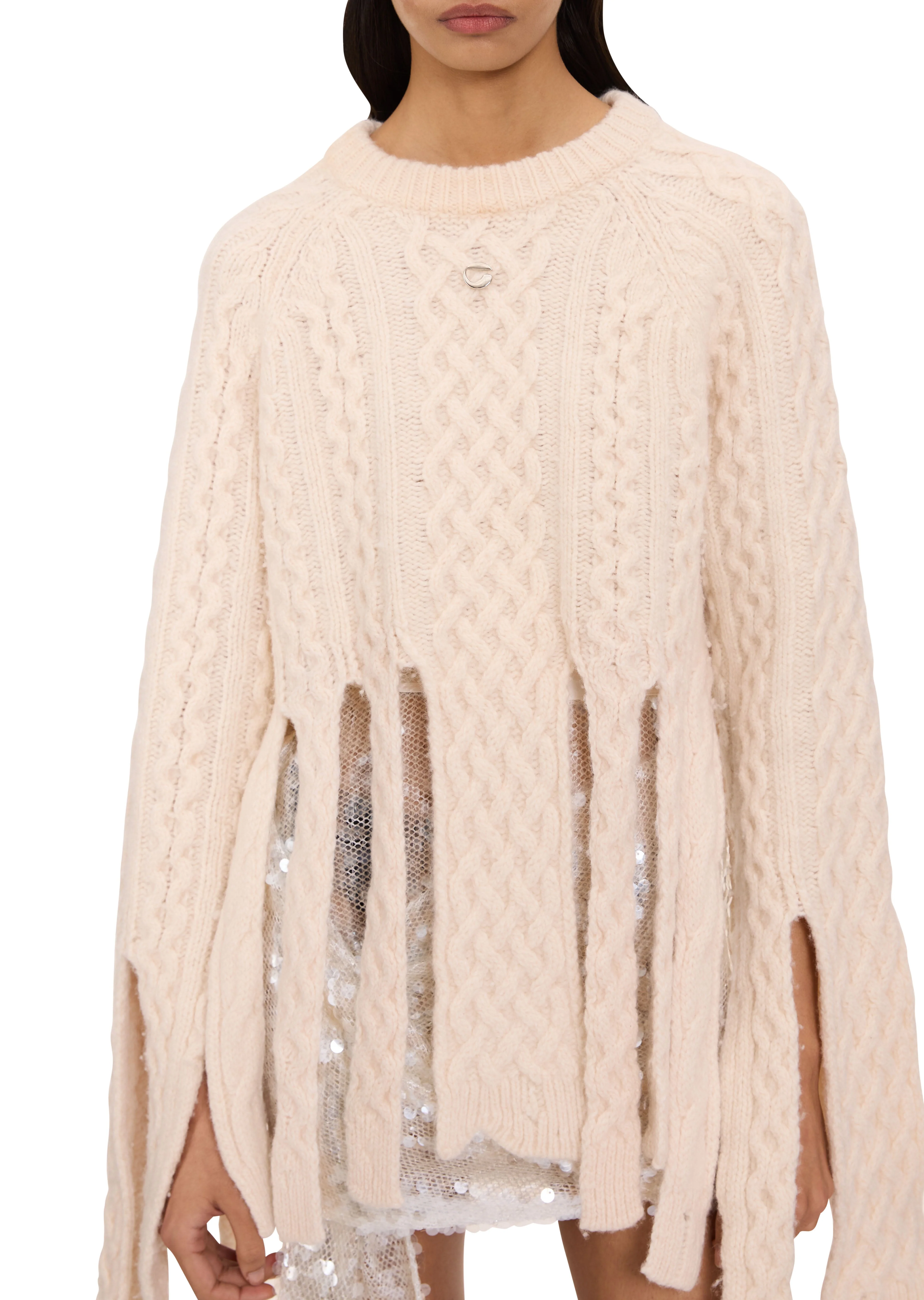 Shredded Knit Sweater - Image 3