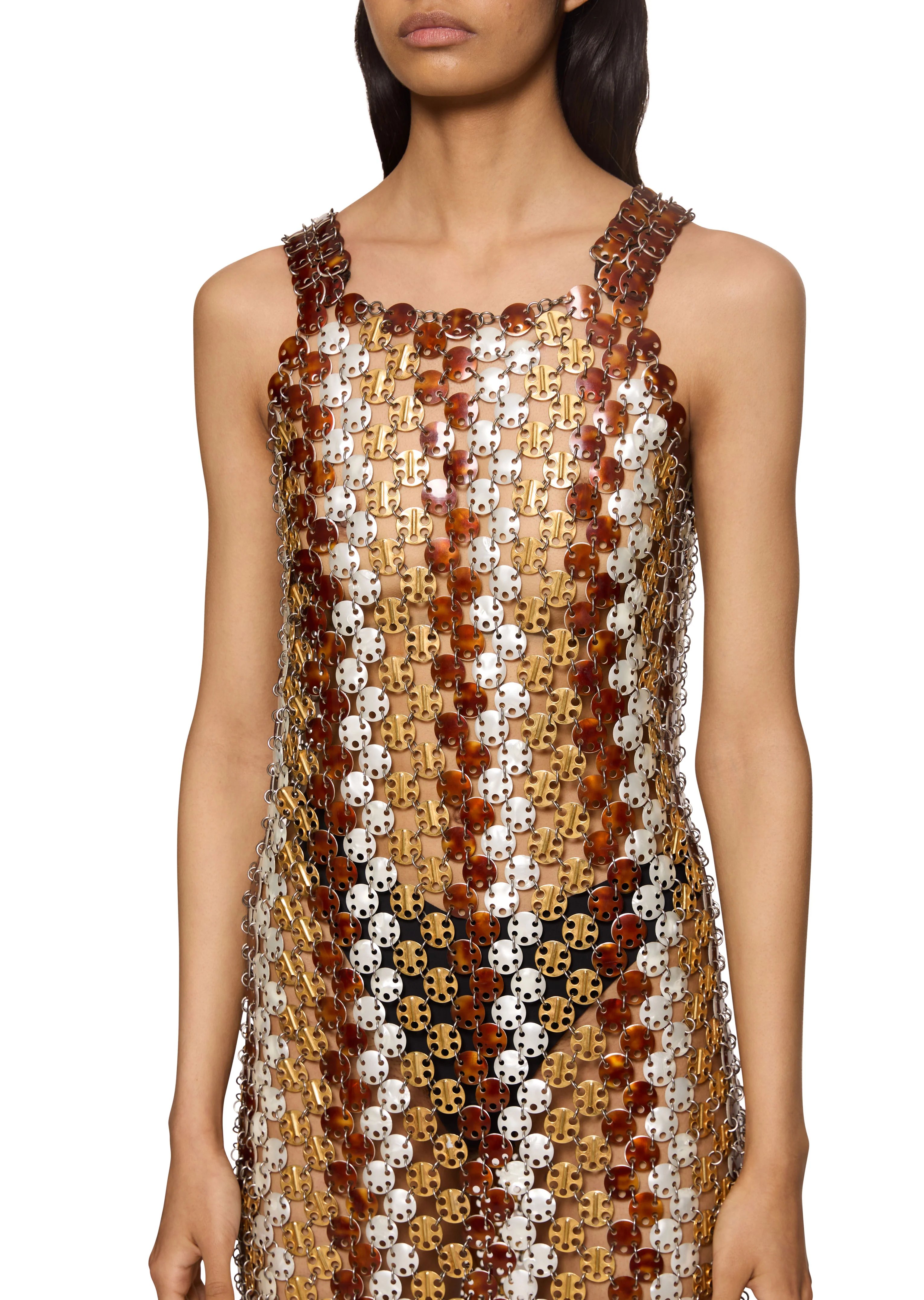 Spring Summer 1969 Paco Rabanne Bronze Metal Discs Couture Evening Gown - Image 3