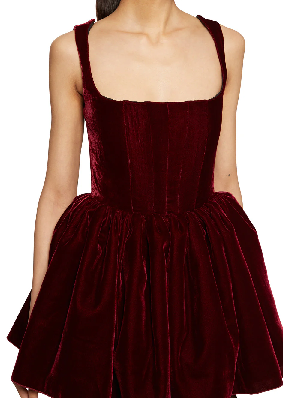 Velvet Annie Dress- Burgundy - Image 5
