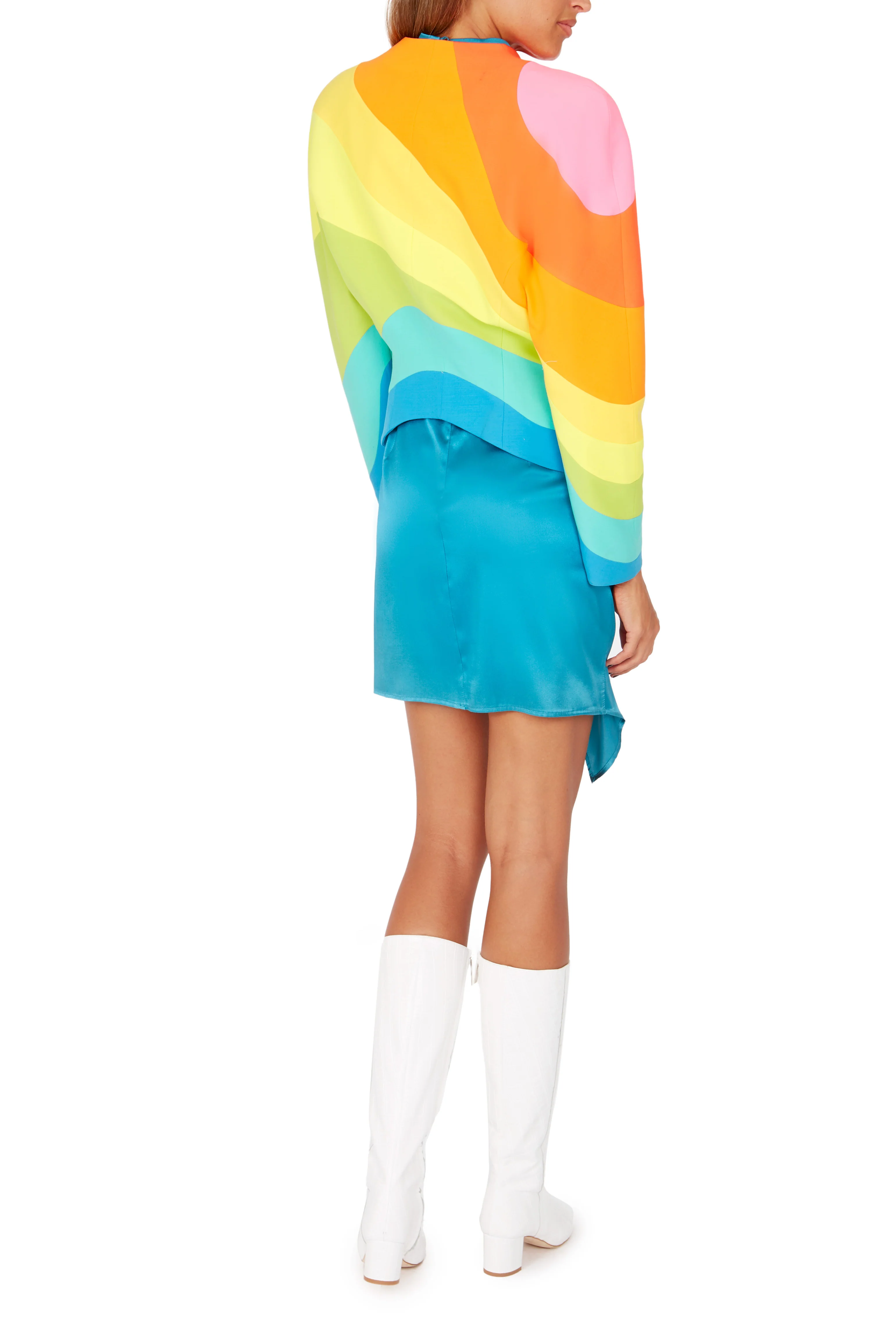 1990's Thierry Mugler Rainbow Jacket - Image 5